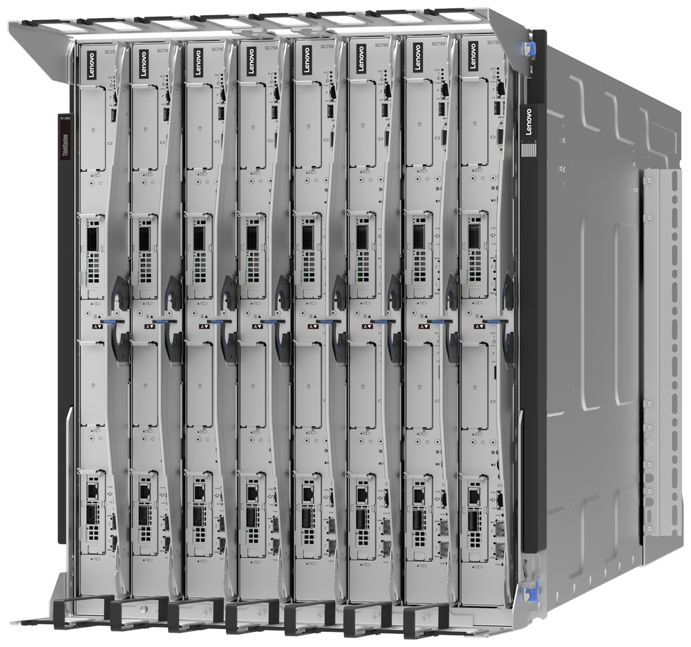 N1380 Enclosure Australia chassis with SC750 V4 Perth Servers front angled left